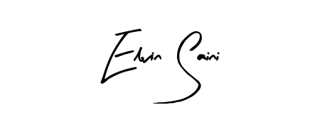 Personalize your online presence with Elvin Saini signature rendered in elegant Arty Signature font. Great for website footers and blogs. Elvin Saini signature style 8 images and pictures png