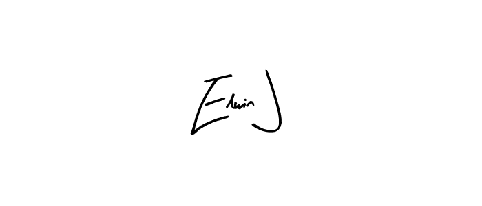 Create a beautiful signature design for name Elwin J. With this signature (Arty Signature) fonts, you can make a handwritten signature for free. Elwin J signature style 8 images and pictures png