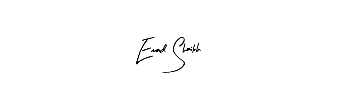 The best way (Arty Signature) to make a short signature is to pick only two or three words in your name. The name Emad Shaikh include a total of six letters. For converting this name. Emad Shaikh signature style 8 images and pictures png