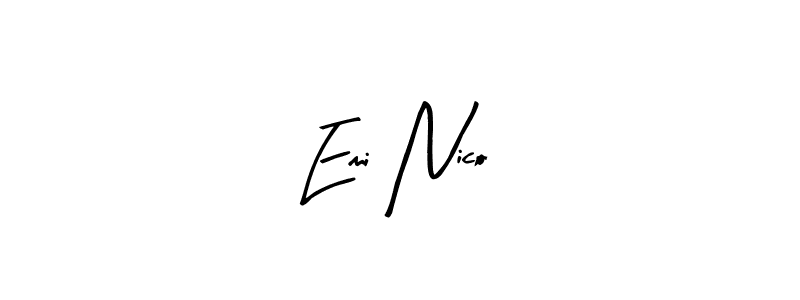 How to Draw Emi Nico signature style? Arty Signature is a latest design signature styles for name Emi Nico. Emi Nico signature style 8 images and pictures png