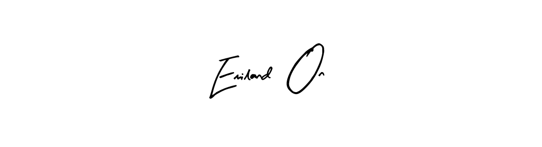 Once you've used our free online signature maker to create your best signature Arty Signature style, it's time to enjoy all of the benefits that Emiland  On name signing documents. Emiland  On signature style 8 images and pictures png