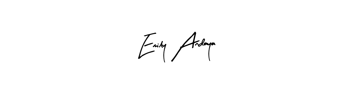 Create a beautiful signature design for name Emily Andaya. With this signature (Arty Signature) fonts, you can make a handwritten signature for free. Emily Andaya signature style 8 images and pictures png