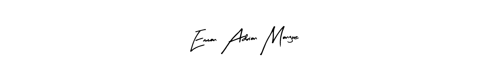 Also we have Emman Adrian Mangue name is the best signature style. Create professional handwritten signature collection using Arty Signature autograph style. Emman Adrian Mangue signature style 8 images and pictures png