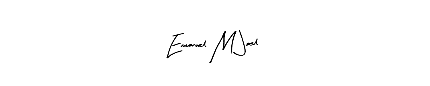 if you are searching for the best signature style for your name Emmanuel M Joel. so please give up your signature search. here we have designed multiple signature styles  using Arty Signature. Emmanuel M Joel signature style 8 images and pictures png