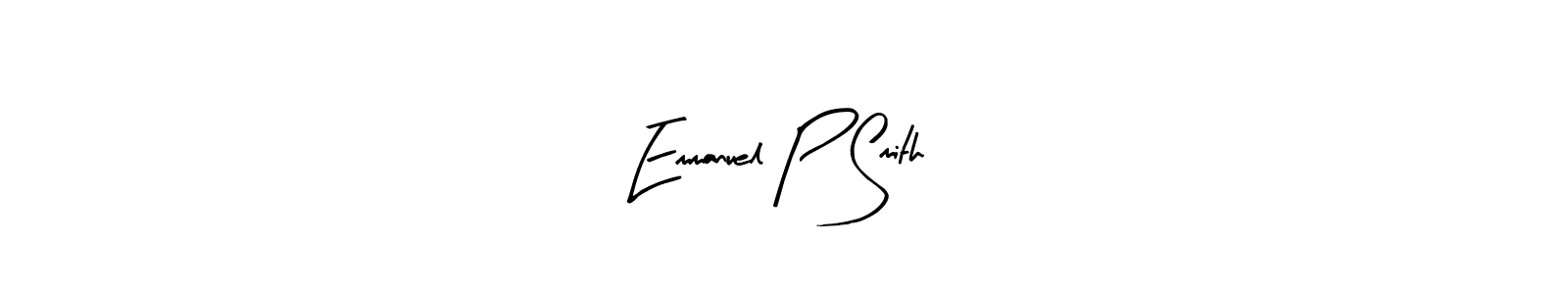 Arty Signature is a professional signature style that is perfect for those who want to add a touch of class to their signature. It is also a great choice for those who want to make their signature more unique. Get Emmanuel P Smith name to fancy signature for free. Emmanuel P Smith signature style 8 images and pictures png