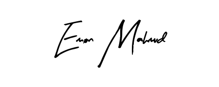 Generate high-definition signature styles for Emon Mahmud. The Arty Signature typeface ensures crisp legibility and sophisticated design. Emon Mahmud signature style 8 images and pictures png