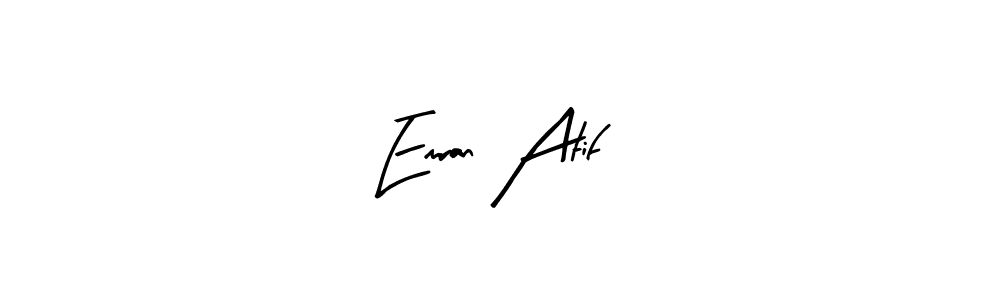 Use a signature maker to create a handwritten signature online. With this signature software, you can design (Arty Signature) your own signature for name Emran Atif. Emran Atif signature style 8 images and pictures png