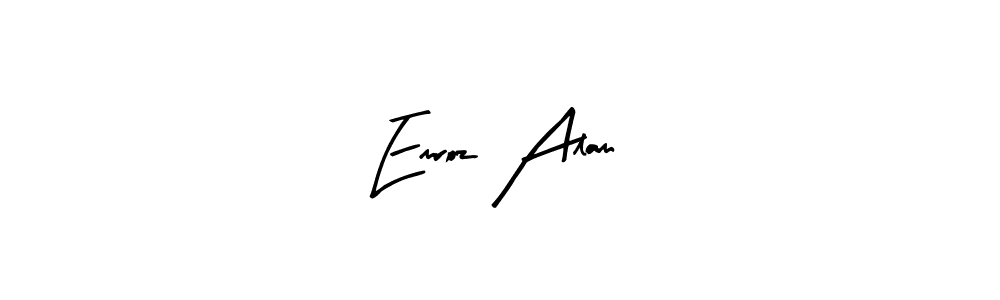 Arty Signature is a professional signature style that is perfect for those who want to add a touch of class to their signature. It is also a great choice for those who want to make their signature more unique. Get Emroz Alam name to fancy signature for free. Emroz Alam signature style 8 images and pictures png