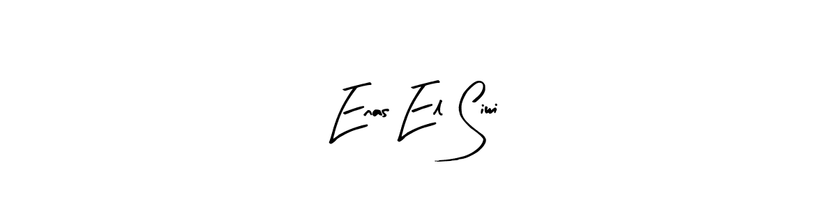 Similarly Arty Signature is the best handwritten signature design. Signature creator online .You can use it as an online autograph creator for name Enas El Siwi. Enas El Siwi signature style 8 images and pictures png