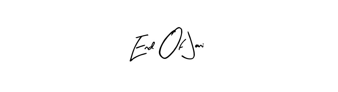 Similarly Arty Signature is the best handwritten signature design. Signature creator online .You can use it as an online autograph creator for name End Of Jani. End Of Jani signature style 8 images and pictures png