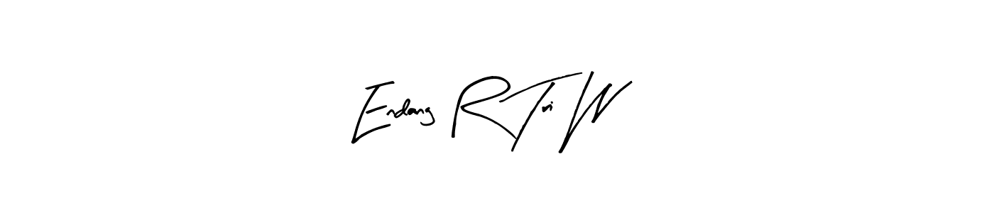 How to make Endang R Tri W name signature. Use Arty Signature style for creating short signs online. This is the latest handwritten sign. Endang R Tri W signature style 8 images and pictures png