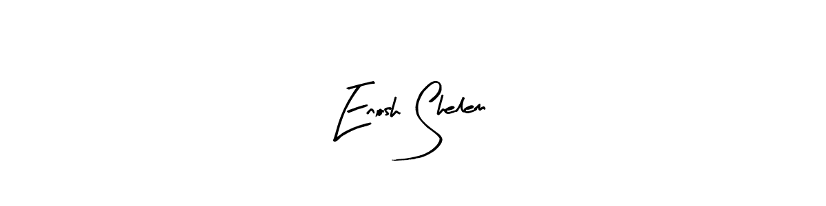 Design your own signature with our free online signature maker. With this signature software, you can create a handwritten (Arty Signature) signature for name Enosh Shelem. Enosh Shelem signature style 8 images and pictures png