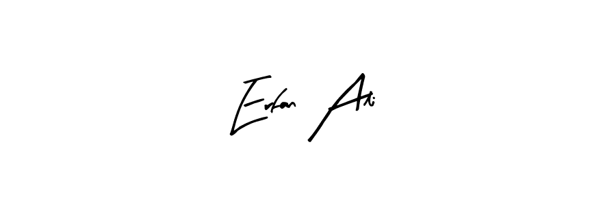 Similarly Arty Signature is the best handwritten signature design. Signature creator online .You can use it as an online autograph creator for name Erfan Ali. Erfan Ali signature style 8 images and pictures png