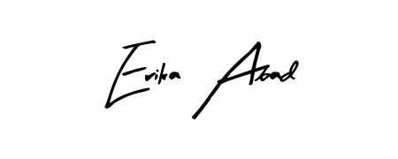 Erika Abad stylish signature style. Best Handwritten Sign (Arty Signature) for my name. Handwritten Signature Collection Ideas for my name Erika Abad. Erika Abad signature style 8 images and pictures png