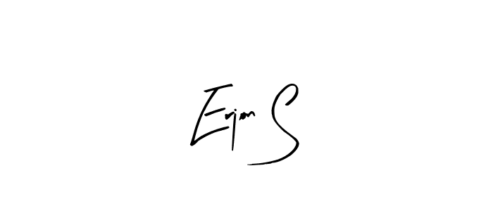 Use a signature maker to create a handwritten signature online. With this signature software, you can design (Arty Signature) your own signature for name Erjon S. Erjon S signature style 8 images and pictures png