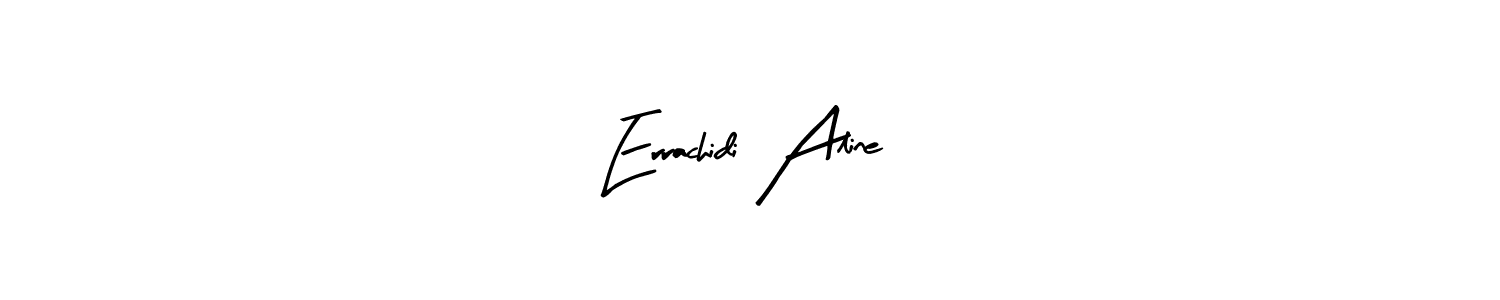 Arty Signature is a professional signature style that is perfect for those who want to add a touch of class to their signature. It is also a great choice for those who want to make their signature more unique. Get Errachidi Aline name to fancy signature for free. Errachidi Aline signature style 8 images and pictures png