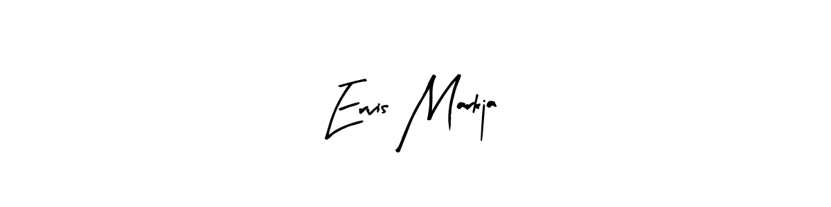 Ervis Markja stylish signature style. Best Handwritten Sign (Arty Signature) for my name. Handwritten Signature Collection Ideas for my name Ervis Markja. Ervis Markja signature style 8 images and pictures png