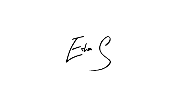How to make Esha S signature? Arty Signature is a professional autograph style. Create handwritten signature for Esha S name. Esha S signature style 8 images and pictures png