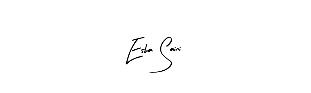 How to make Esha Saini name signature. Use Arty Signature style for creating short signs online. This is the latest handwritten sign. Esha Saini signature style 8 images and pictures png