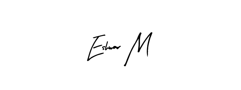 Create a beautiful signature design for name Eshwar M. With this signature (Arty Signature) fonts, you can make a handwritten signature for free. Eshwar M signature style 8 images and pictures png