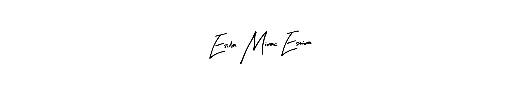 Esila Mirac Esmira stylish signature style. Best Handwritten Sign (Arty Signature) for my name. Handwritten Signature Collection Ideas for my name Esila Mirac Esmira. Esila Mirac Esmira signature style 8 images and pictures png