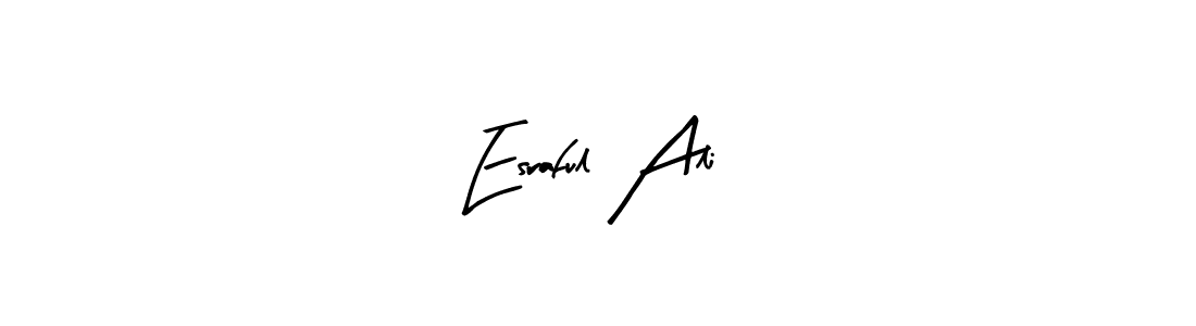 Use a signature maker to create a handwritten signature online. With this signature software, you can design (Arty Signature) your own signature for name Esraful Ali. Esraful Ali signature style 8 images and pictures png