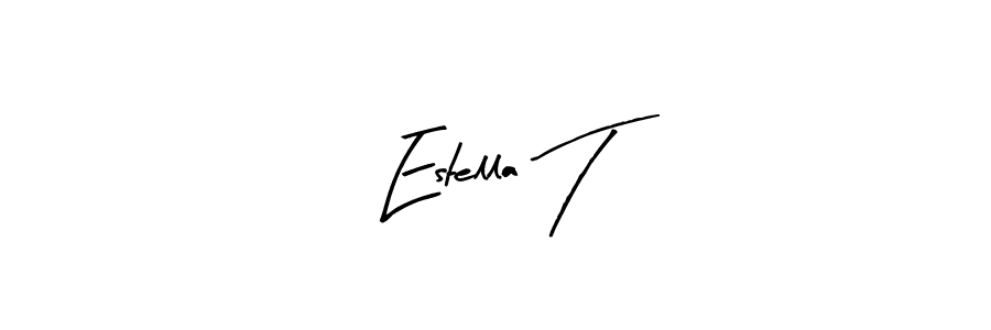 Estella T stylish signature style. Best Handwritten Sign (Arty Signature) for my name. Handwritten Signature Collection Ideas for my name Estella T. Estella T signature style 8 images and pictures png