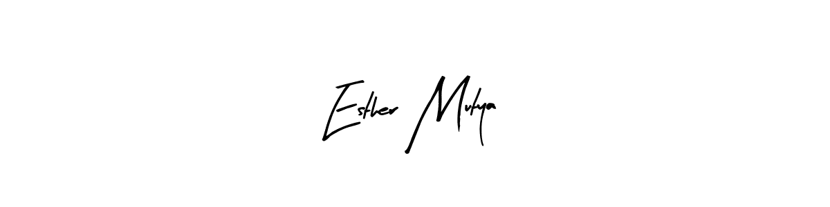 Make a beautiful signature design for name Esther Mutya. With this signature (Arty Signature) style, you can create a handwritten signature for free. Esther Mutya signature style 8 images and pictures png