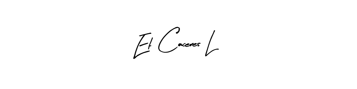 How to make Et Caceres L name signature. Use Arty Signature style for creating short signs online. This is the latest handwritten sign. Et Caceres L signature style 8 images and pictures png