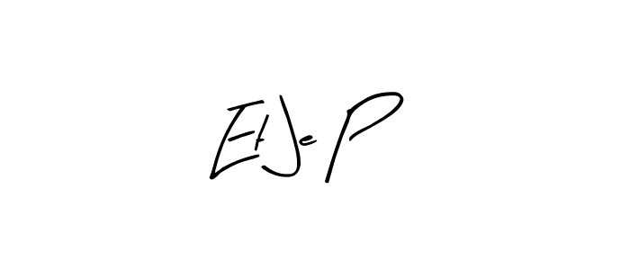 Et Je P stylish signature style. Best Handwritten Sign (Arty Signature) for my name. Handwritten Signature Collection Ideas for my name Et Je P. Et Je P signature style 8 images and pictures png