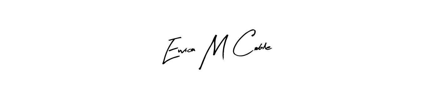 Euvica M Coble stylish signature style. Best Handwritten Sign (Arty Signature) for my name. Handwritten Signature Collection Ideas for my name Euvica M Coble. Euvica M Coble signature style 8 images and pictures png