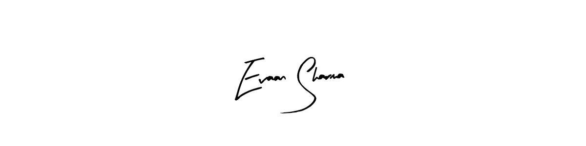 Evaan Sharma stylish signature style. Best Handwritten Sign (Arty Signature) for my name. Handwritten Signature Collection Ideas for my name Evaan Sharma. Evaan Sharma signature style 8 images and pictures png