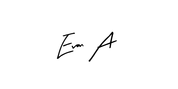 Design your own signature with our free online signature maker. With this signature software, you can create a handwritten (Arty Signature) signature for name Evan A. Evan A signature style 8 images and pictures png