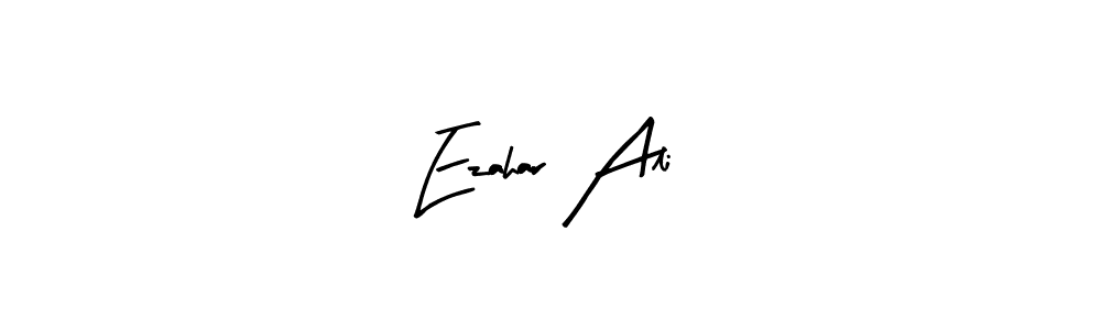 Use a signature maker to create a handwritten signature online. With this signature software, you can design (Arty Signature) your own signature for name Ezahar Ali. Ezahar Ali signature style 8 images and pictures png