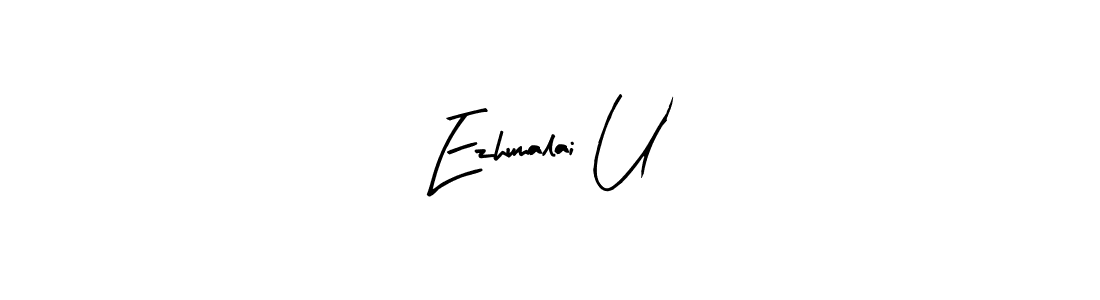 See photos of Ezhumalai U official signature by Spectra . Check more albums & portfolios. Read reviews & check more about Arty Signature font. Ezhumalai U signature style 8 images and pictures png