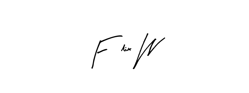 if you are searching for the best signature style for your name Félix W. so please give up your signature search. here we have designed multiple signature styles  using Arty Signature. Félix W signature style 8 images and pictures png