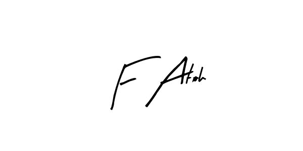 This is the best signature style for the F Atoh name. Also you like these signature font (Arty Signature). Mix name signature. F Atoh signature style 8 images and pictures png