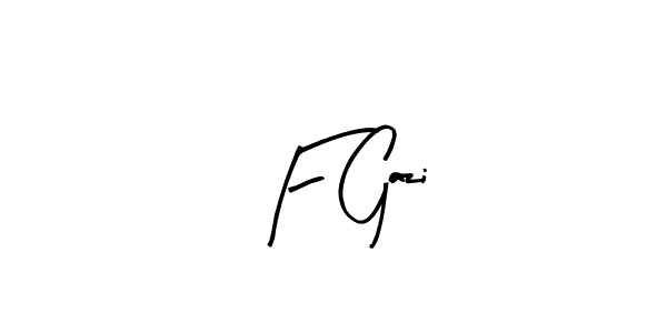 Create a beautiful signature design for name F Gazi. With this signature (Arty Signature) fonts, you can make a handwritten signature for free. F Gazi signature style 8 images and pictures png