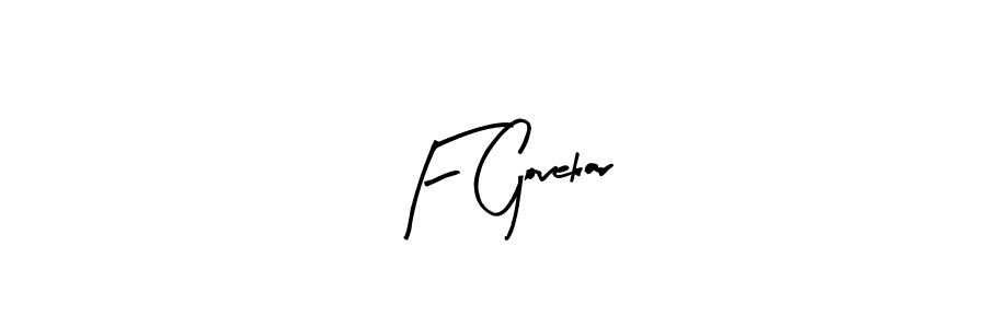 Use a signature maker to create a handwritten signature online. With this signature software, you can design (Arty Signature) your own signature for name F Govekar. F Govekar signature style 8 images and pictures png