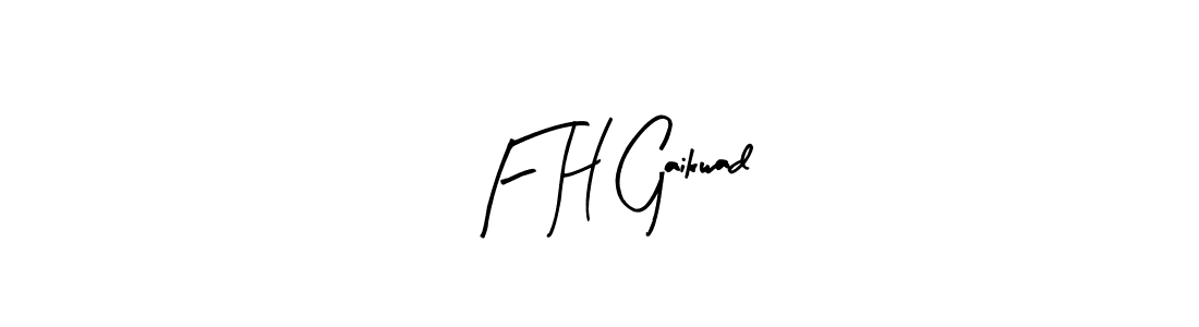 Use a signature maker to create a handwritten signature online. With this signature software, you can design (Arty Signature) your own signature for name F H Gaikwad. F H Gaikwad signature style 8 images and pictures png
