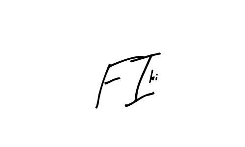 Similarly Arty Signature is the best handwritten signature design. Signature creator online .You can use it as an online autograph creator for name F Iki. F Iki signature style 8 images and pictures png