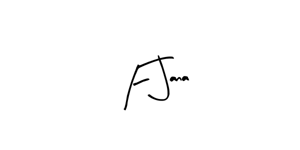 Arty Signature is a professional signature style that is perfect for those who want to add a touch of class to their signature. It is also a great choice for those who want to make their signature more unique. Get F Jana name to fancy signature for free. F Jana signature style 8 images and pictures png