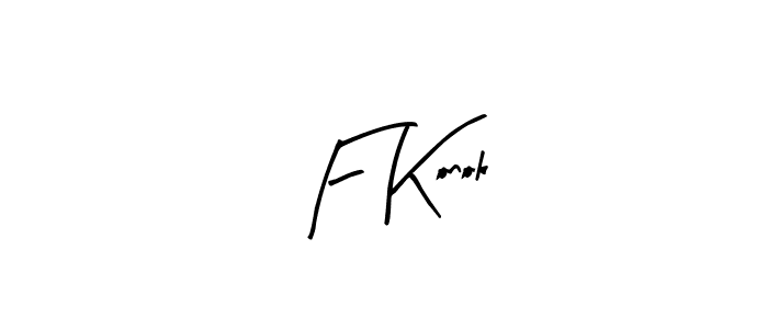How to make F Konok name signature. Use Arty Signature style for creating short signs online. This is the latest handwritten sign. F Konok signature style 8 images and pictures png