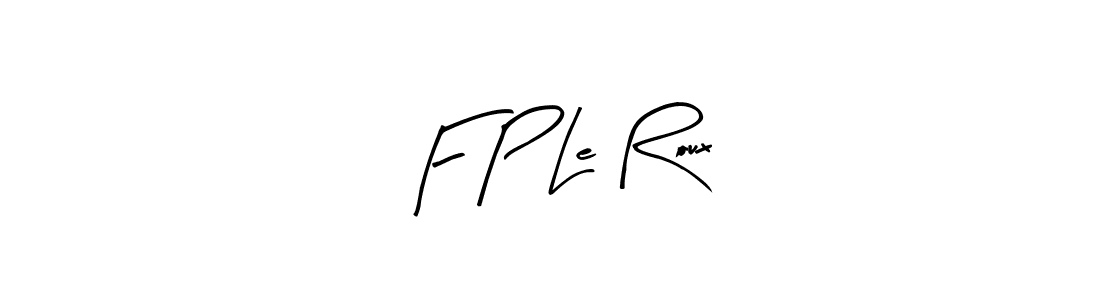 The best way (Arty Signature) to make a short signature is to pick only two or three words in your name. The name F P Le Roux include a total of six letters. For converting this name. F P Le Roux signature style 8 images and pictures png