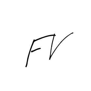 Make a beautiful signature design for name F V. With this signature (Arty Signature) style, you can create a handwritten signature for free. F V signature style 8 images and pictures png