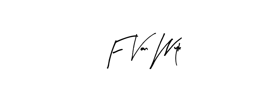 if you are searching for the best signature style for your name F Van Wyk. so please give up your signature search. here we have designed multiple signature styles  using Arty Signature. F Van Wyk signature style 8 images and pictures png