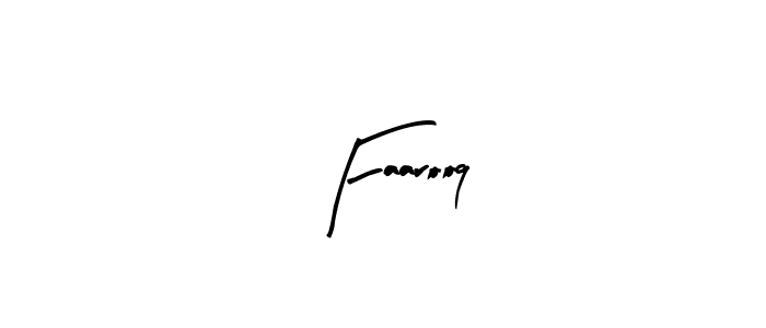 Design your own signature with our free online signature maker. With this signature software, you can create a handwritten (Arty Signature) signature for name Faarooq. Faarooq signature style 8 images and pictures png