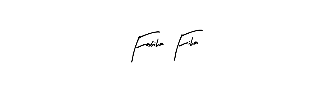 Make a beautiful signature design for name Fabiha Fiha. With this signature (Arty Signature) style, you can create a handwritten signature for free. Fabiha Fiha signature style 8 images and pictures png