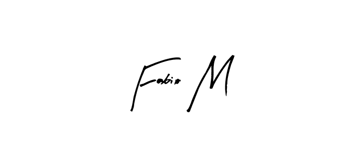 Create a beautiful signature design for name Fabio M. With this signature (Arty Signature) fonts, you can make a handwritten signature for free. Fabio M signature style 8 images and pictures png