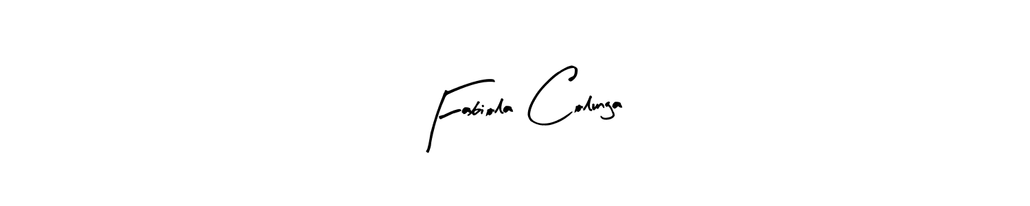 Create a beautiful signature design for name Fabiola Colunga. With this signature (Arty Signature) fonts, you can make a handwritten signature for free. Fabiola Colunga signature style 8 images and pictures png